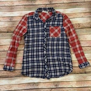 Pink Rose Flannel Shirt